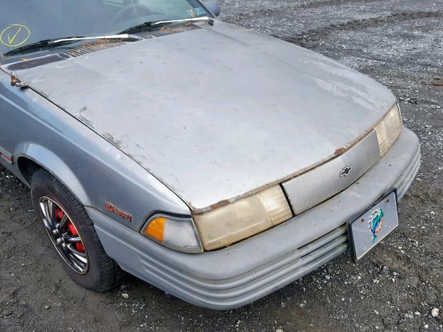 1G1JC84T3P7152881 - 1993 CHEVROLET CAVALIER R GRAY photo 9