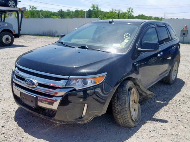 2FMDK4JC3BBA82914 - 2011 FORD EDGE SEL BLACK photo 2