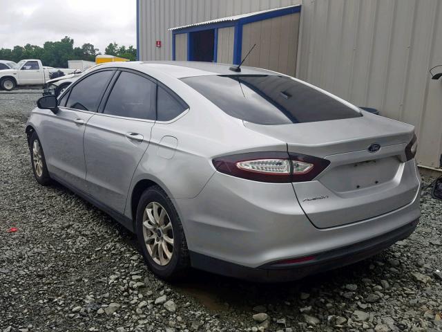 1FA6P0G78F5109431 - 2015 FORD FUSION S SILVER photo 3