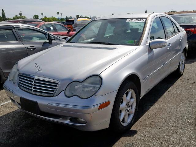 WDBRF61J42F283730 - 2002 MERCEDES-BENZ C 240 SILVER photo 2