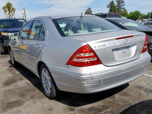 WDBRF61J42F283730 - 2002 MERCEDES-BENZ C 240 SILVER photo 3