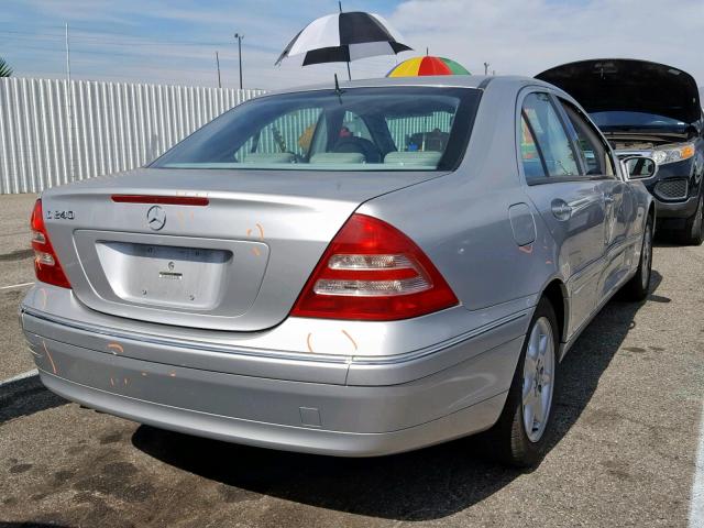 WDBRF61J42F283730 - 2002 MERCEDES-BENZ C 240 SILVER photo 4