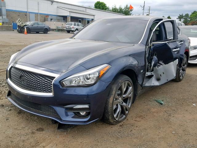 JN1BY1AR1FM560618 - 2015 INFINITI Q70 3.7 BLUE photo 2