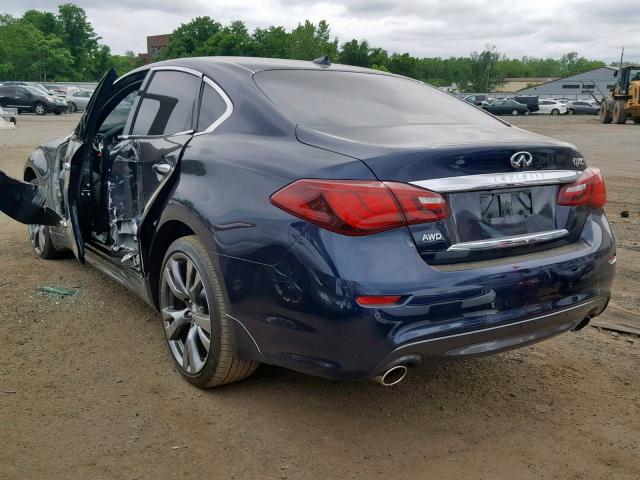 JN1BY1AR1FM560618 - 2015 INFINITI Q70 3.7 BLUE photo 3