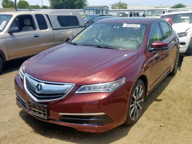 19UUB2F31GA007019 - 2016 ACURA TLX MAROON photo 2