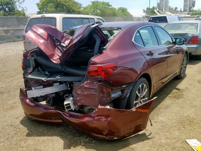 19UUB2F31GA007019 - 2016 ACURA TLX MAROON photo 4