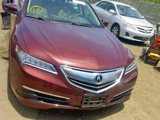 19UUB2F31GA007019 - 2016 ACURA TLX MAROON photo 9