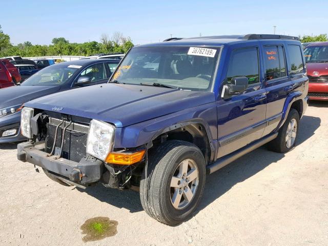 1J8HG48K27C510265 - 2007 JEEP COMMANDER BLUE photo 2