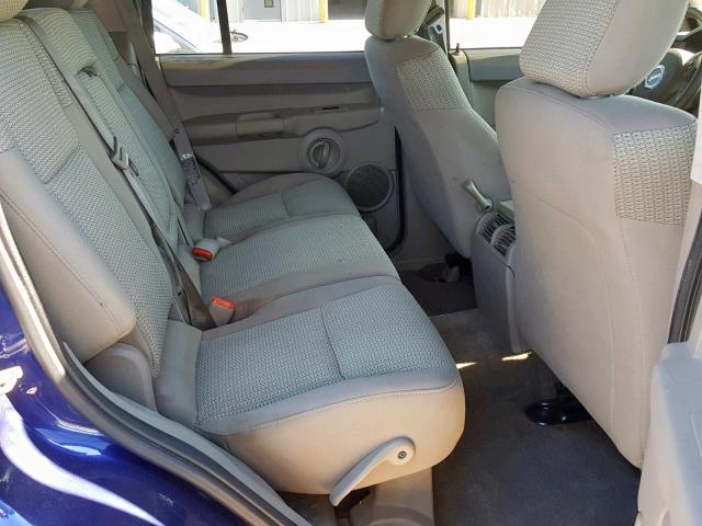 1J8HG48K27C510265 - 2007 JEEP COMMANDER BLUE photo 6