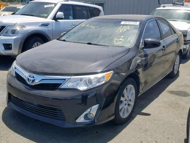 4T1BD1FK8CU045482 - 2012 TOYOTA CAMRY HYBR BLACK photo 2