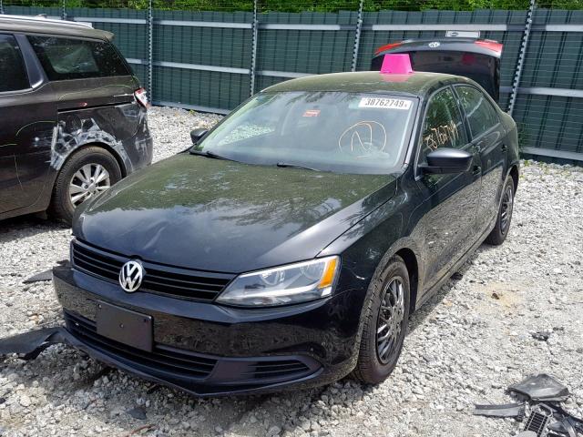 3VW2K7AJ1EM412710 - 2014 VOLKSWAGEN JETTA BASE BLACK photo 2