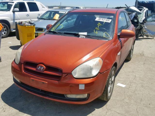 KMHCN36C97U013894 - 2007 HYUNDAI ACCENT SE RED photo 2