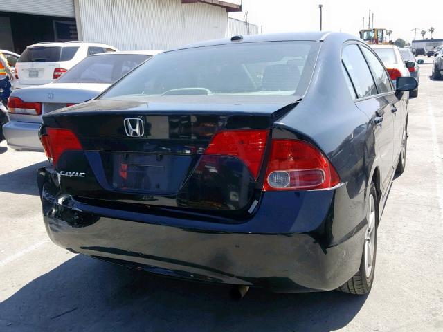 2HGFA16958H352163 - 2008 HONDA CIVIC EXL BLACK photo 4