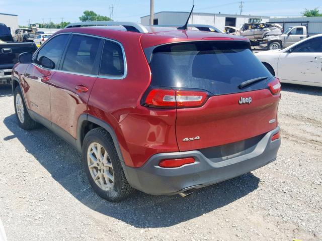 1C4PJMCBXEW258305 - 2014 JEEP CHEROKEE L RED photo 3