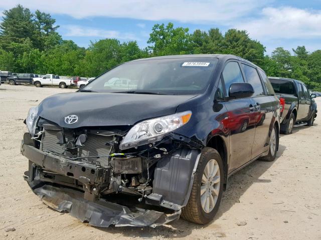 5TDDZ3DC7HS165954 - 2017 TOYOTA SIENNA XLE BLACK photo 2