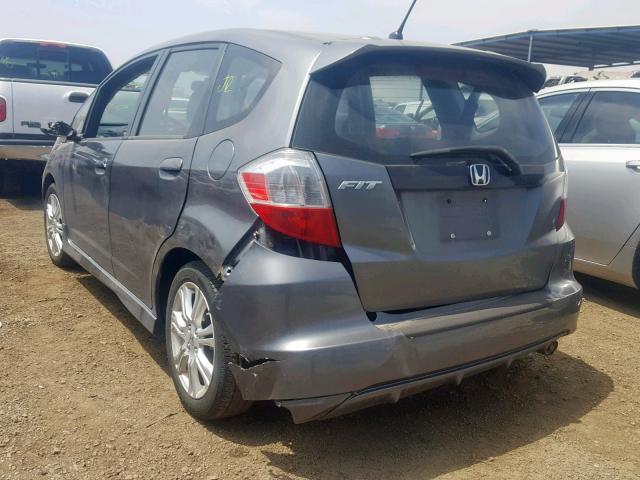 JHMGE8H50BC008033 - 2011 HONDA FIT SPORT CHARCOAL photo 3