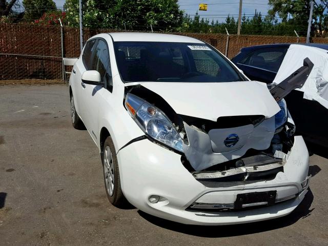 1N4AZ0CP1DC416619 - 2013 NISSAN LEAF S WHITE photo 1