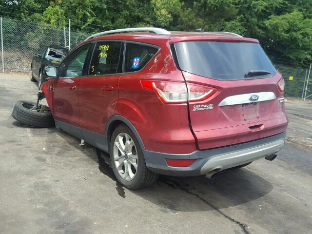 1FMCU9J9XEUC77656 - 2014 FORD ESCAPE TIT RED photo 3