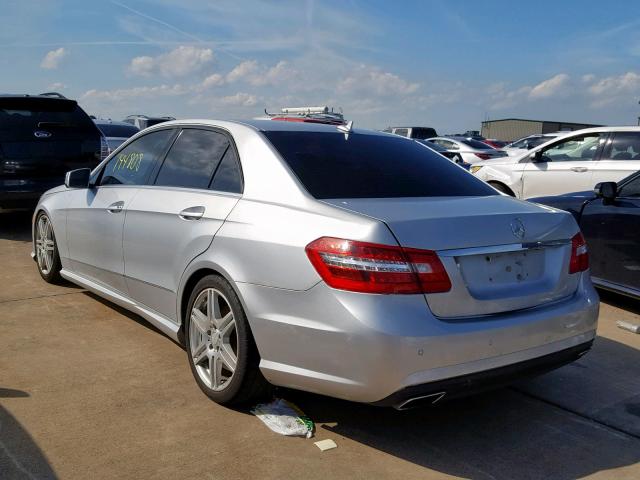 WDDHF7CB6AA051155 - 2010 MERCEDES-BENZ E 550 SILVER photo 3