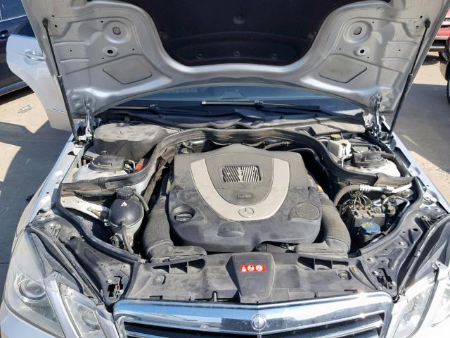 WDDHF7CB6AA051155 - 2010 MERCEDES-BENZ E 550 SILVER photo 7