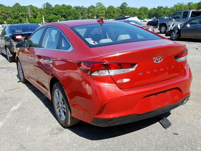 5NPE34AF3JH665759 - 2018 HYUNDAI SONATA SPO RED photo 3