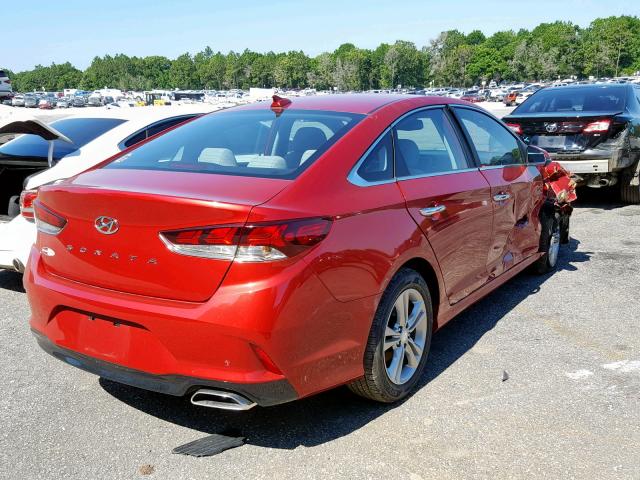 5NPE34AF3JH665759 - 2018 HYUNDAI SONATA SPO RED photo 4