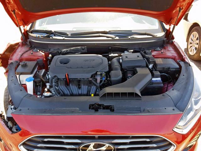 5NPE34AF3JH665759 - 2018 HYUNDAI SONATA SPO RED photo 7