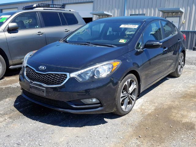 KNAFX4A88E5178778 - 2014 KIA FORTE EX BLACK photo 2