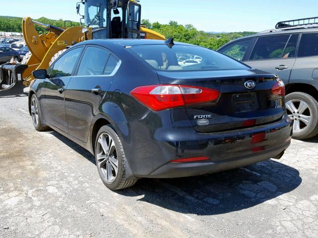 KNAFX4A88E5178778 - 2014 KIA FORTE EX BLACK photo 3