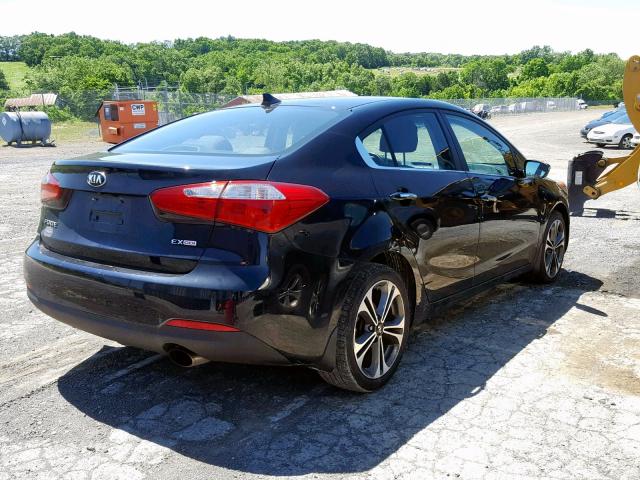 KNAFX4A88E5178778 - 2014 KIA FORTE EX BLACK photo 4