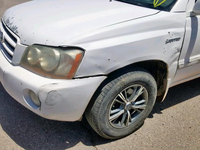 JTEGF21A220033824 - 2002 TOYOTA HIGHLANDER WHITE photo 9