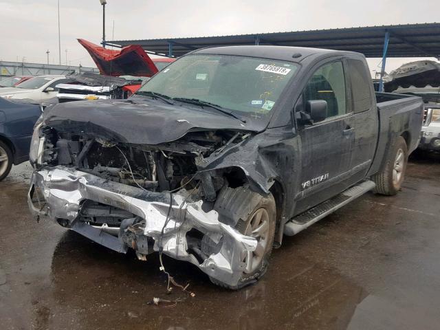 1N6BA0CA8DN313684 - 2013 NISSAN TITAN S BLACK photo 2