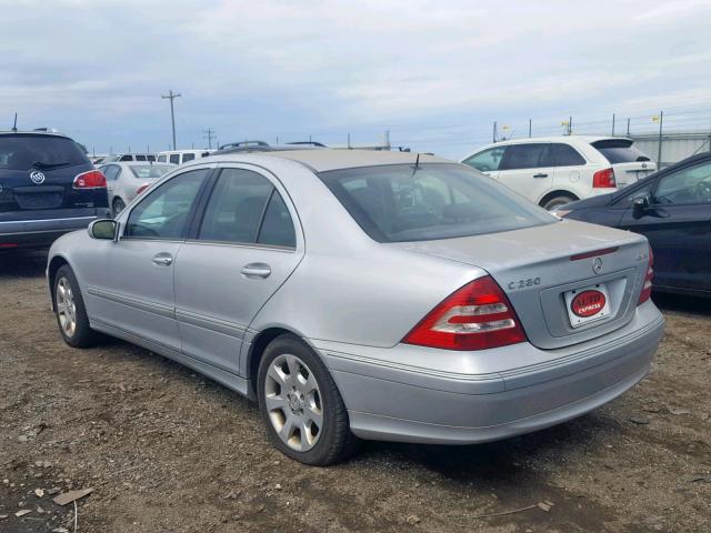 WDBRF92H66F771810 - 2006 MERCEDES-BENZ C 280 4MAT SILVER photo 3