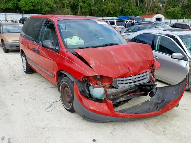 2P4GP2539YR548066 - 2000 PLYMOUTH VOYAGER RED photo 1