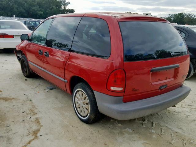 2P4GP2539YR548066 - 2000 PLYMOUTH VOYAGER RED photo 3