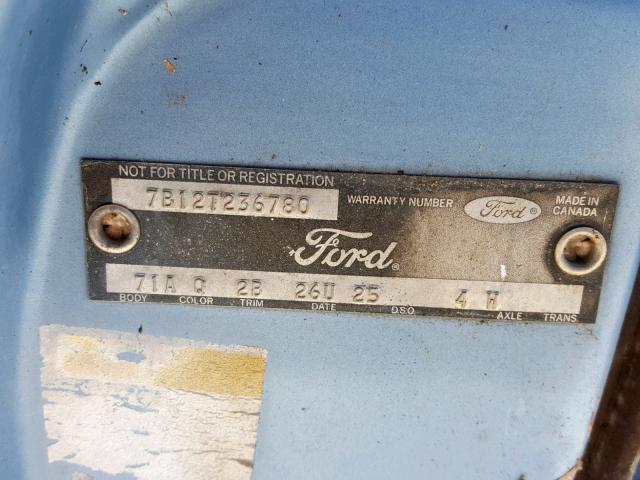 7B12T236780 - 1967 FORD FALCON GRAY photo 10