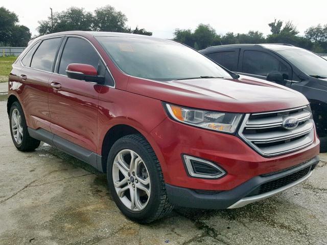 2FMPK3K93GBB42787 - 2016 FORD EDGE TITAN BURGUNDY photo 1