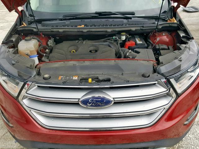 2FMPK3K93GBB42787 - 2016 FORD EDGE TITAN BURGUNDY photo 7