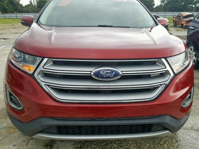 2FMPK3K93GBB42787 - 2016 FORD EDGE TITAN BURGUNDY photo 9