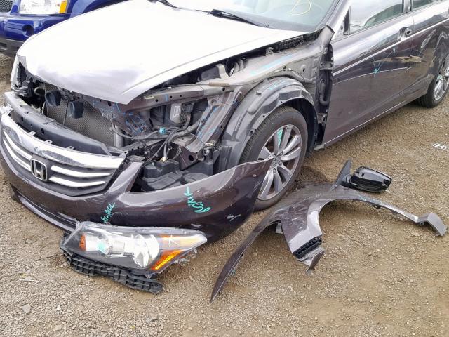 1HGCP3F85BA005202 - 2011 HONDA ACCORD EXL BROWN photo 9