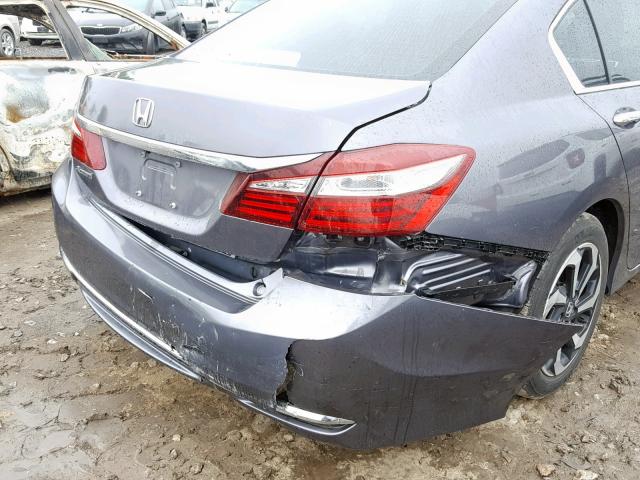 1HGCR2F87GA149636 - 2016 HONDA ACCORD EXL GRAY photo 9