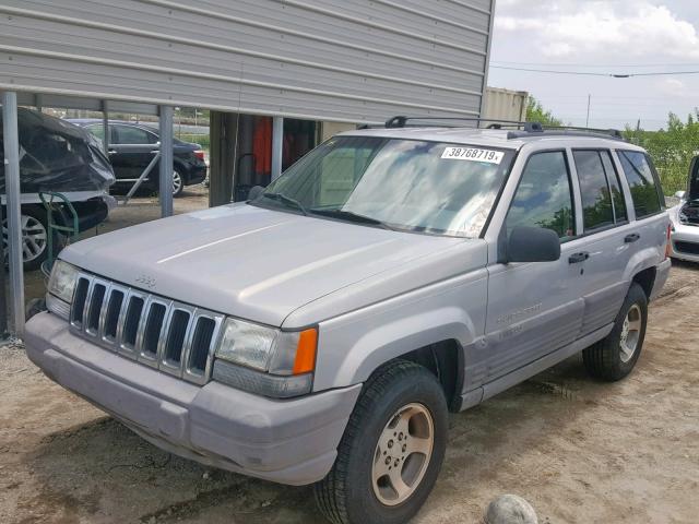 1J4FX58S3VC757001 - 1997 JEEP GRAND CHER SILVER photo 2