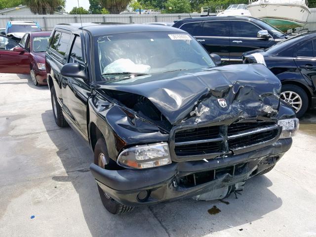 1B7FL26X21S153390 - 2001 DODGE DAKOTA BLACK photo 1