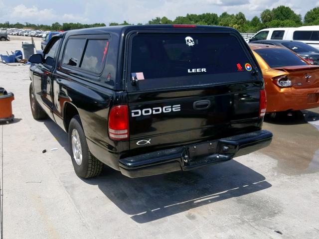 1B7FL26X21S153390 - 2001 DODGE DAKOTA BLACK photo 3