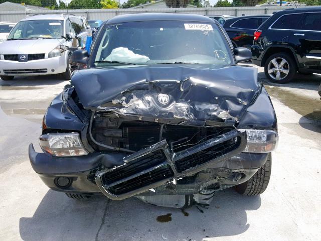 1B7FL26X21S153390 - 2001 DODGE DAKOTA BLACK photo 9