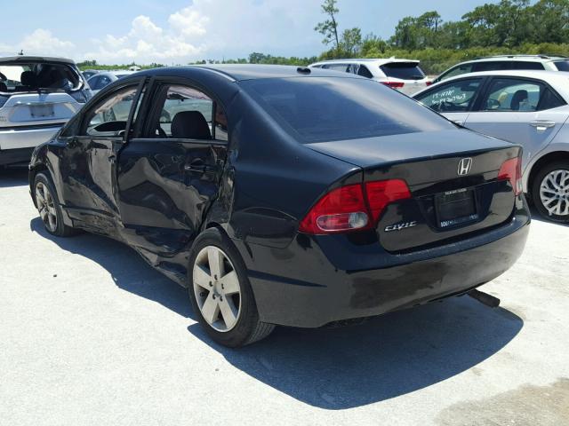 1HGFA15928L046428 - 2008 HONDA CIVIC EXL BLACK photo 3