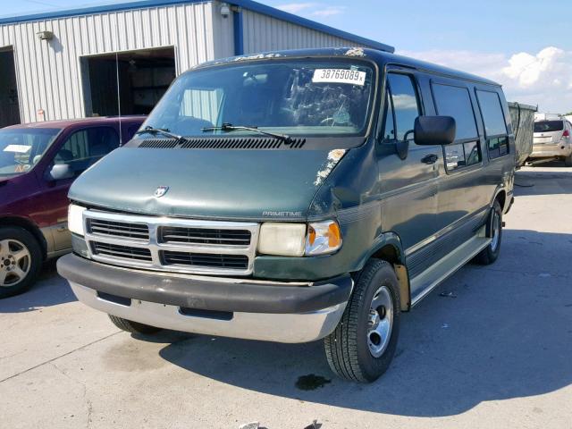 2B6HB21Y2TK186306 - 1996 DODGE RAM VAN B2 GREEN photo 2