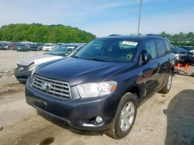 5TDJK3EH1AS040195 - 2010 TOYOTA HIGHLANDER GRAY photo 2