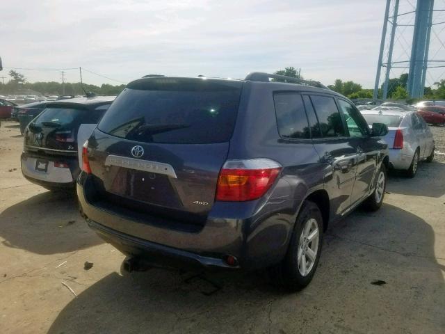 5TDJK3EH1AS040195 - 2010 TOYOTA HIGHLANDER GRAY photo 4