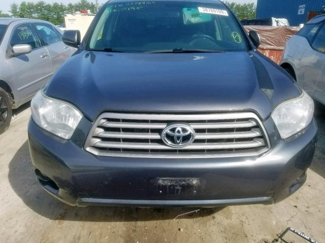 5TDJK3EH1AS040195 - 2010 TOYOTA HIGHLANDER GRAY photo 9